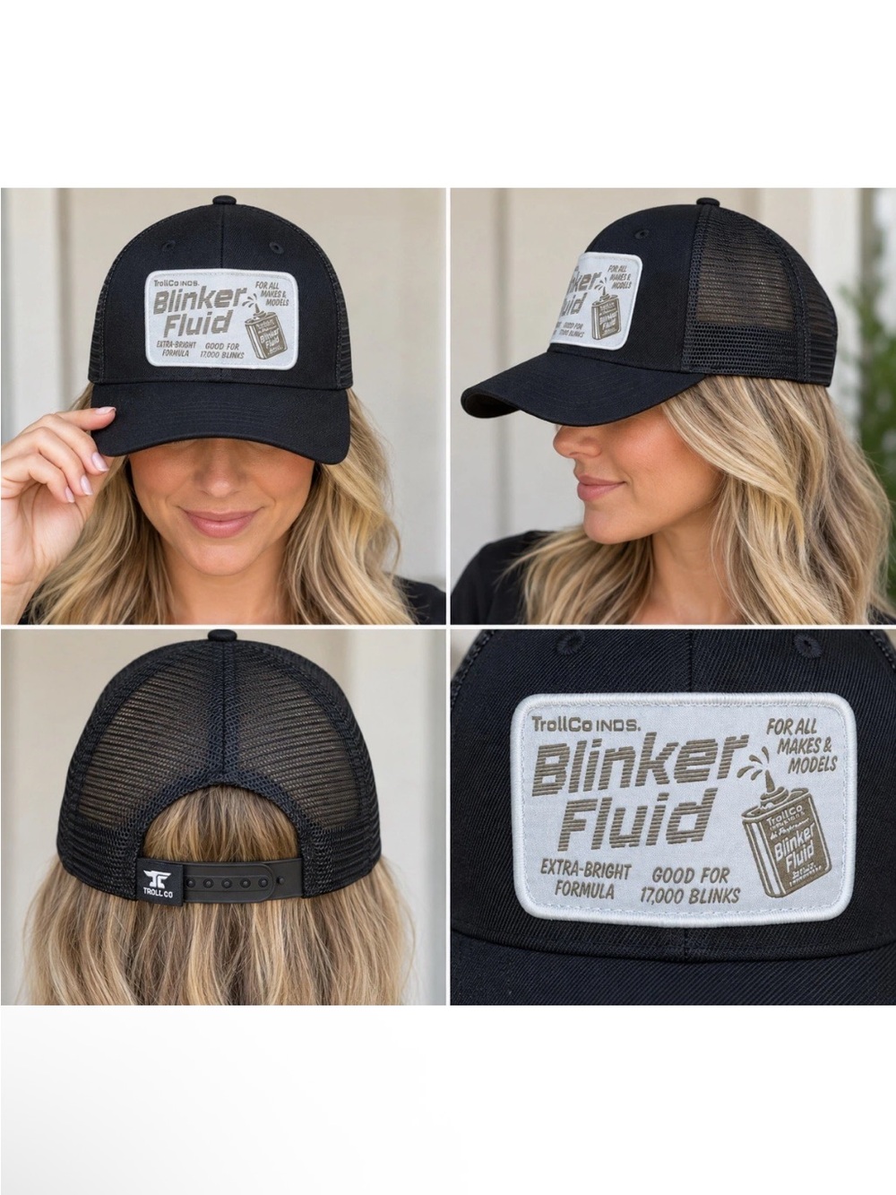 Troll Co TCI Blinker Fluid Trucker Hat Black Snapback Dirty Hands Clean Money